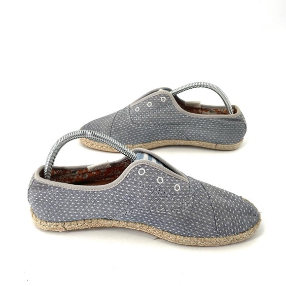 TOMS Palmera Espadrille Chambray Polkadot Slip On Loafer Laceless Sneaker Shoe - Picture 3 of 7
